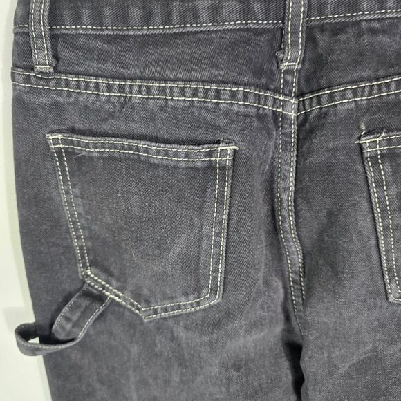 Mauv Studio Black Star Letter Graphic Cargo Jeans Size S - Picture 9 of 12